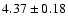$4.37\pm0.18$