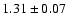$ 1.31\pm0.07$