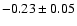 $-0.23\pm0.05$