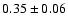 $ 0.35\pm0.06$