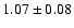 $1.07\pm0.08$