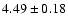$4.49\pm0.18$