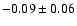 $ -0.09 \pm 0.06 $