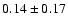 $0.14\pm0.17$