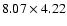 $8.07\times4.22$
