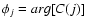 $\phi_j=arg[C(j)]$