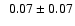 $~~0.07\pm0.07$