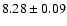$8.28\pm0.09$