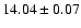 $14.04\pm0.07$