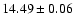 $14.49\pm0.06$