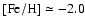${\rm [Fe/H]} \simeq -2.0$