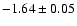 $-1.64\pm 0.05$