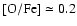 ${\rm [O/Fe]}\simeq 0.2$