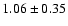 $1.06 \pm 0.35$