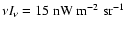 $\nu I_\nu =15~\mbox{nW~m}^{-2} ~\mbox{sr}^{-1}$
