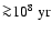 ${\ga} 10^8~{\rm yr}$