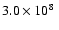$3.0\times 10^8~$
