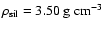 $\rho_{\rm
sil}=3.50~\mbox{g}~\mbox{cm}^{-3}$