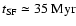 $t_{\rm SF}
\simeq 35~\mbox{Myr}$