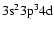 $\rm 3s^23p^34d$