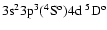 $\rm 3s^23p^3(^4S^o)4d~^5\rm D^o$
