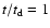 $t/t_{\rm d}=1$