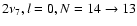 $2
\nu_7,l=0,
N=14\rightarrow 13$