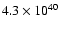 $4.3\times 10^{40}$