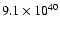 $9.1\times 10^{40}$