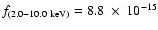 $f_{(2.0{-}10.0~\rm keV)}
= 8.8~\times~ 10^{-15}$