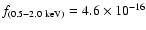 $f_{(0.5{-}2.0~\rm keV)}=4.6\times 10^{-16}$