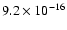$9.2\times 10^{-16}$