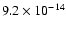 $9.2\times 10^{-14}$