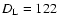 $D_{\rm L} = 122$