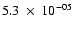 $5.3~\times~ 10^{-05}$