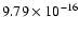 $9.79\times 10^{-16}$