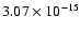 $3.07\times 10^{-15}$