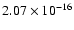 $2.07\times 10^{-16}$