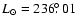 $L_{\odot} = 236\hbox{$.\!\!^\circ$ }01$