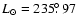 $L_{\odot} = 235\hbox{$.\!\!^\circ$ }97$