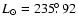 $L_{\odot} = 235\hbox{$.\!\!^\circ$ }92$