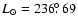 $L_{\odot}= 236\hbox{$.\!\!^\circ$ }69$