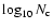 $\log_{10}
N_{\rm c}$
