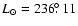 $L_{\odot} = 236\hbox{$.\!\!^\circ$ }11$