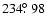 $234\hbox{$.\!\!^\circ$ }98$