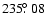 $235\hbox{$.\!\!^\circ$ }08$