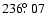 $236\hbox{$.\!\!^\circ$ }07$