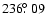$236\hbox{$.\!\!^\circ$ }09$