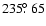 $235\hbox{$.\!\!^\circ$ }65$