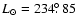 $L_{\odot} = 234\hbox{$.\!\!^\circ$ }85$